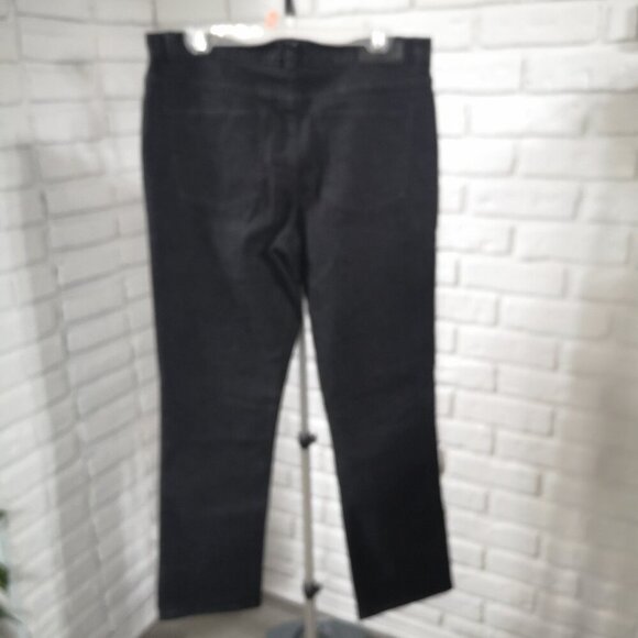 Chaps Denim Ladies Size 10 Straight Leg Black Jeans - Picture 2 of 12